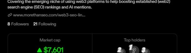 screenshot example of a web3 decentralized social media platform - in this case Zora.co